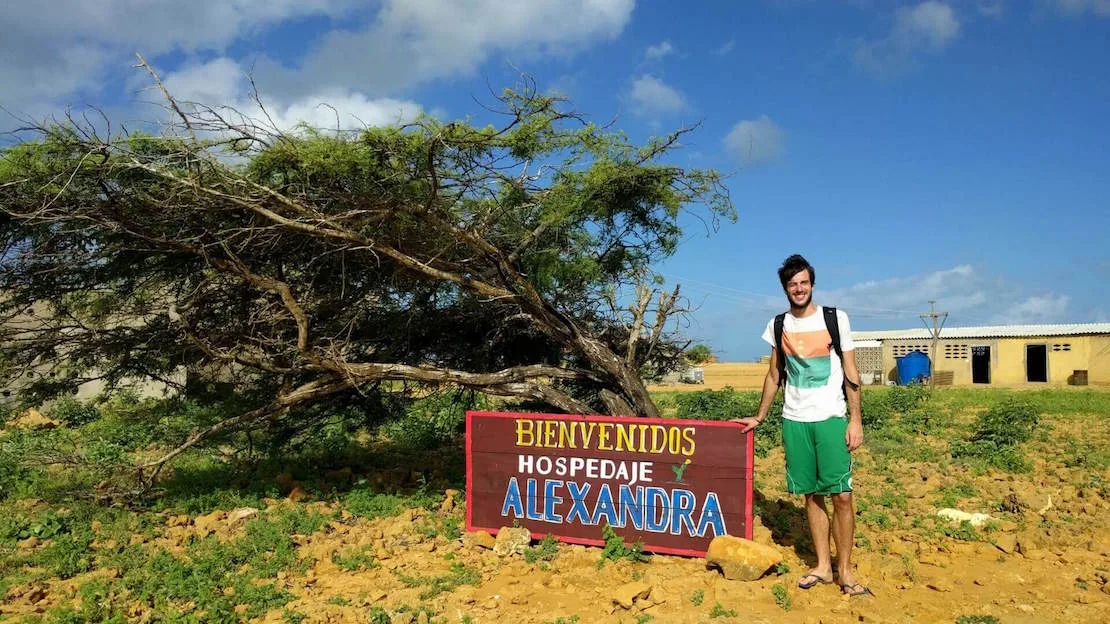Ostello economico a Punta Gallinas in Colombia.