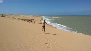 Duna a picco sul mare, la Guajara.