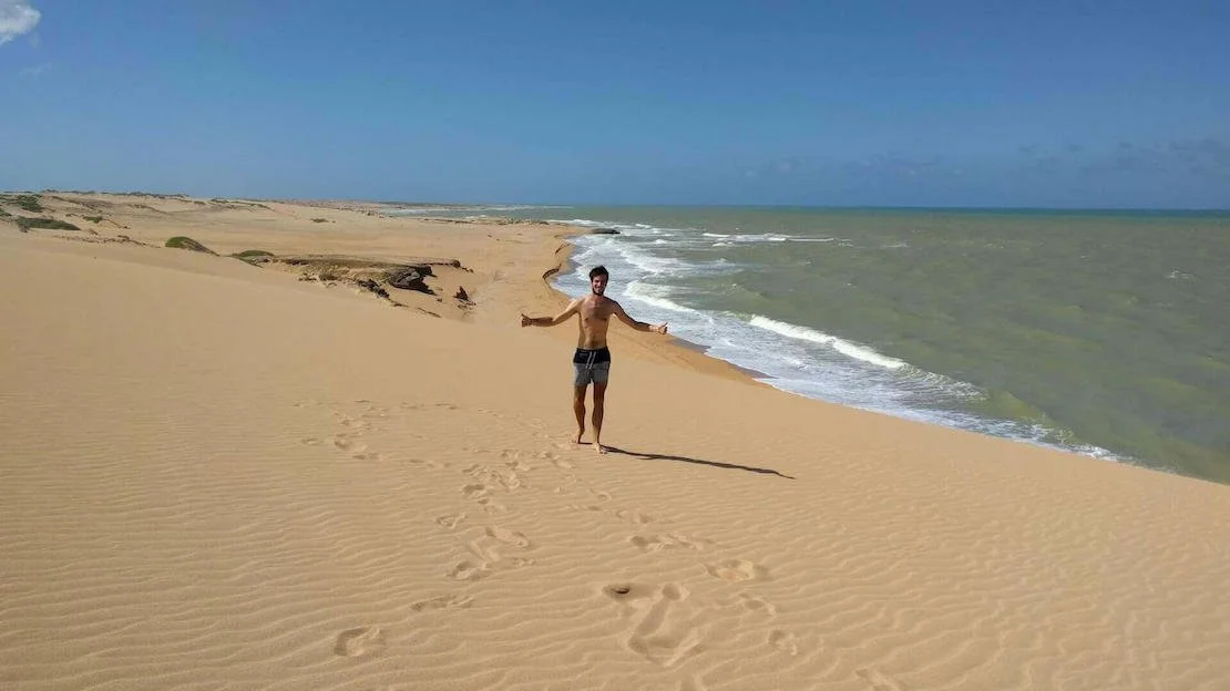 Duna a picco sul mare, la Guajara.