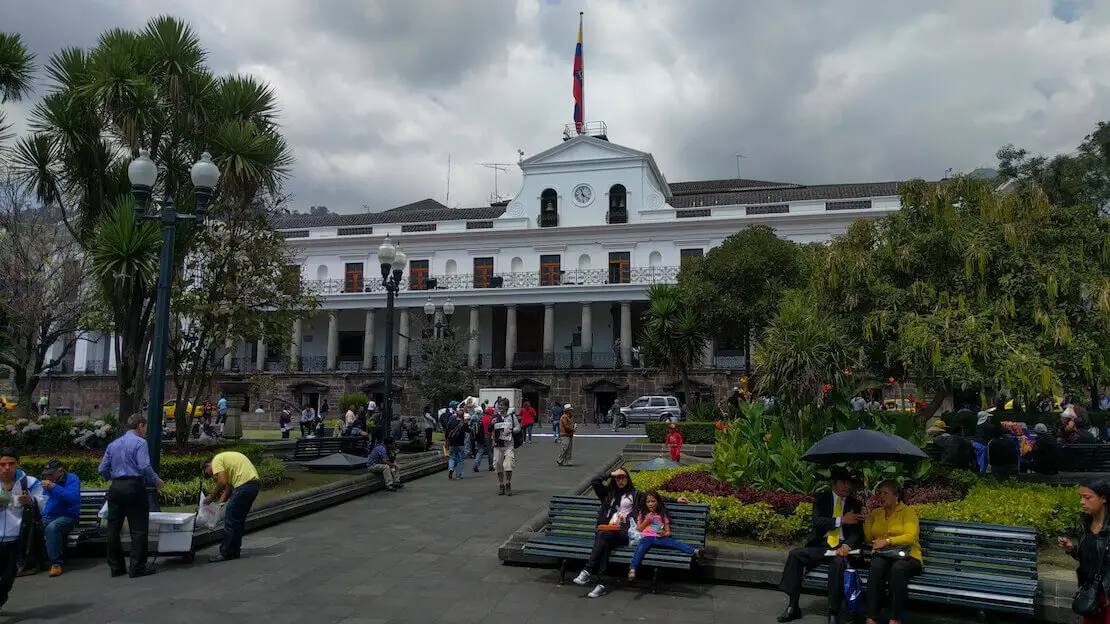 Palazzo presidenziale a Quito.