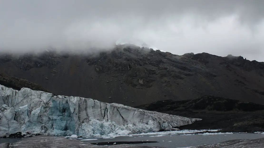 Il ghiacciaio Pastoruri a Huaraz in Peru.