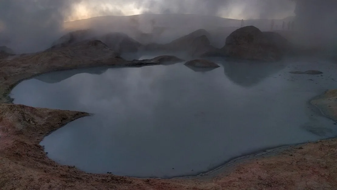 Gayser del tatio deserto di atacama.