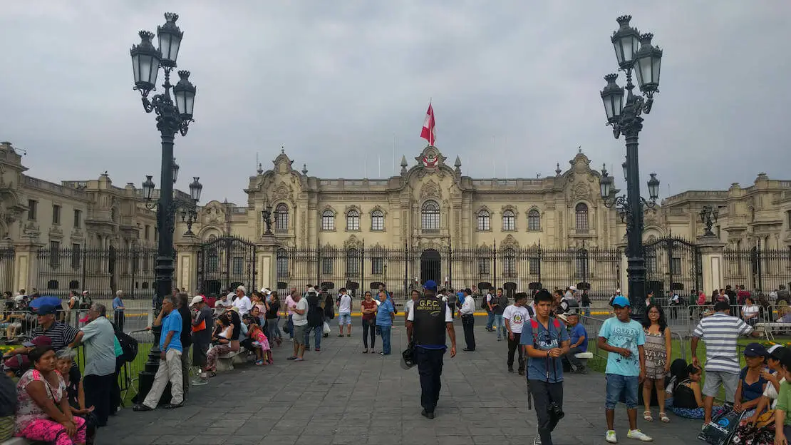 Palazzo presidenziale di Lima a plaza de armas.