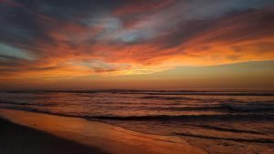 Tramonto a Huanchaco in peru