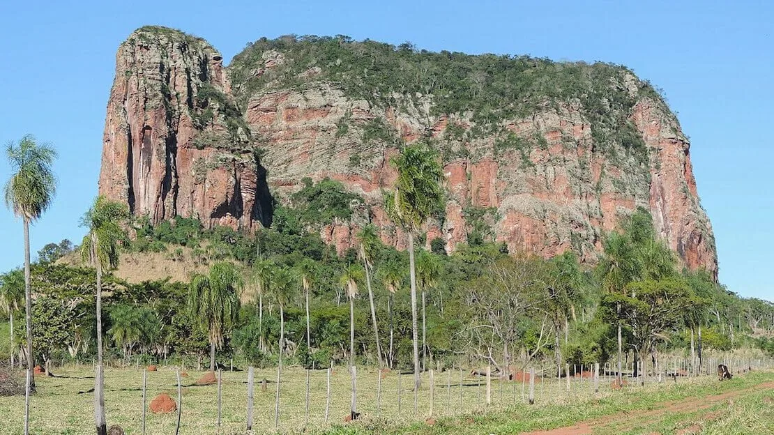 Il cerro Memby vicino a Conception in Paraguay.