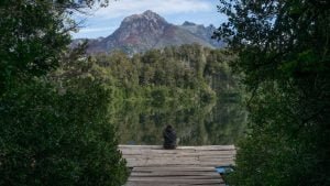 La laguna escondida lungo il circuito chico a Bariloche