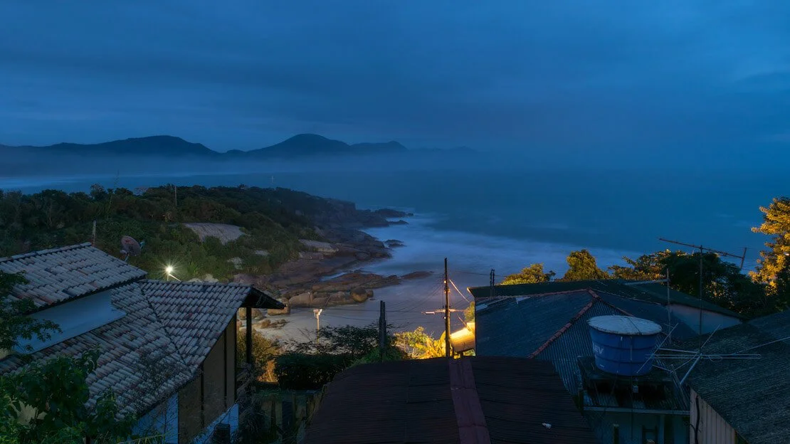 Vista dal terrazzo dell'ostello a florianopolis
