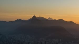 Tramonto a Rio de Janeiro visto dal pan de azucar
