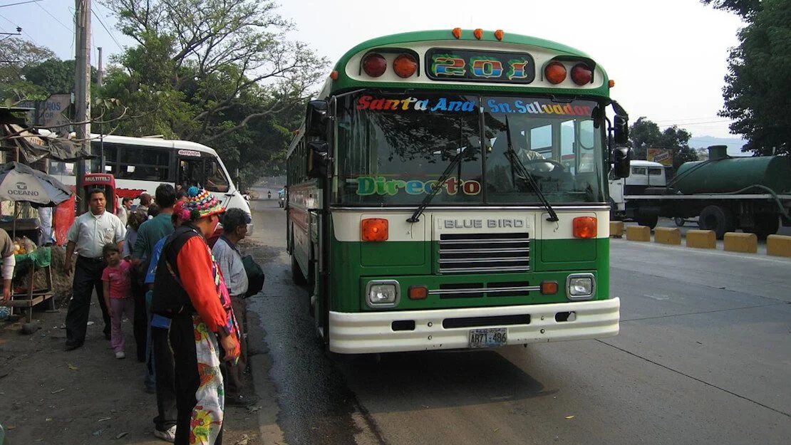 Chicken bus in El Salvador