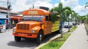Un chicken bus in Nicaragua