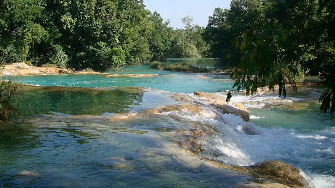 Cascata de Agua Azul a Chiapas in Messico