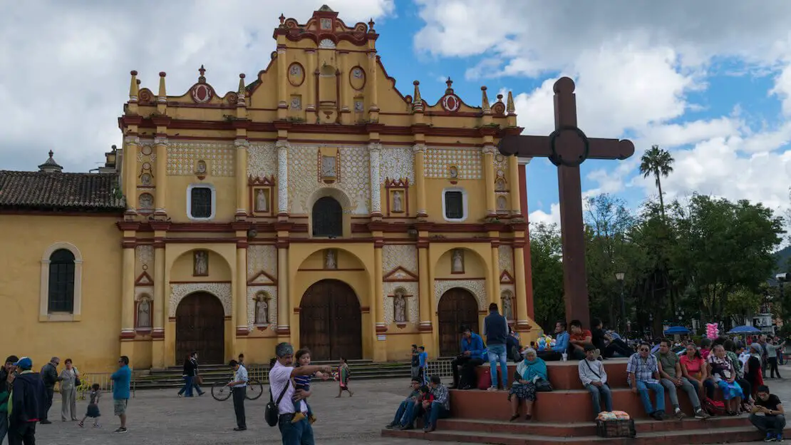 La cattedrale di San Cristobal de Las Casas in Messico