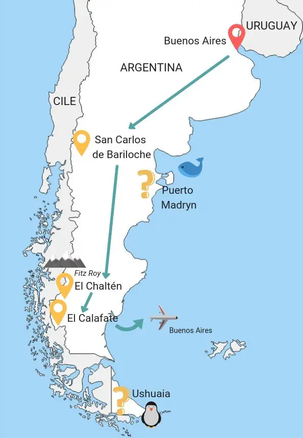 Itinerario di viaggio in patagonia