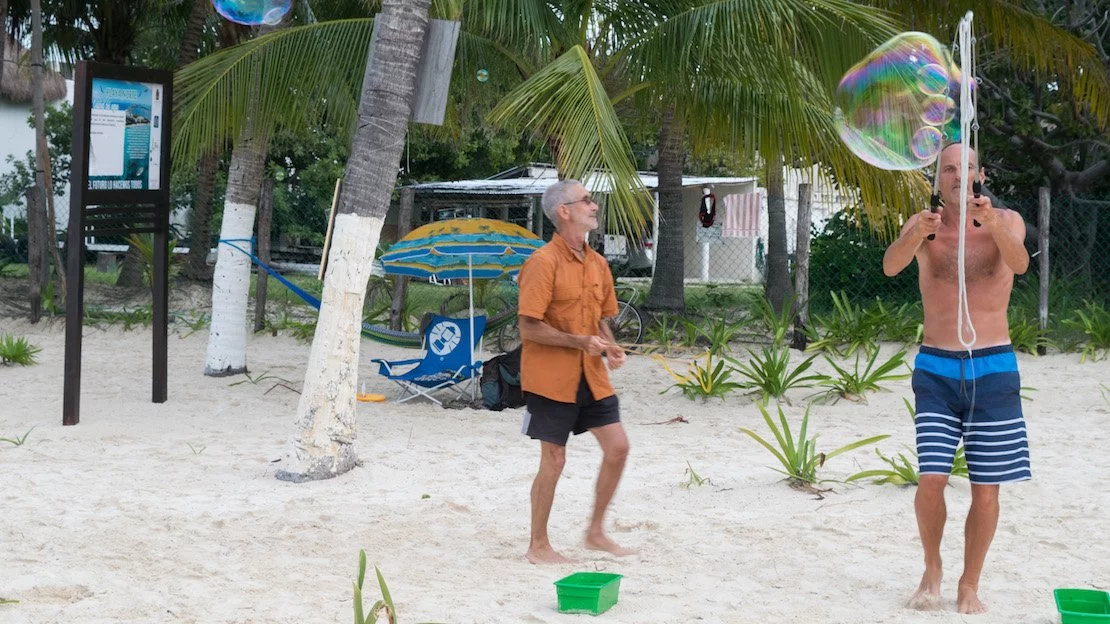 Sulla spiaggia di Isla Mujeres