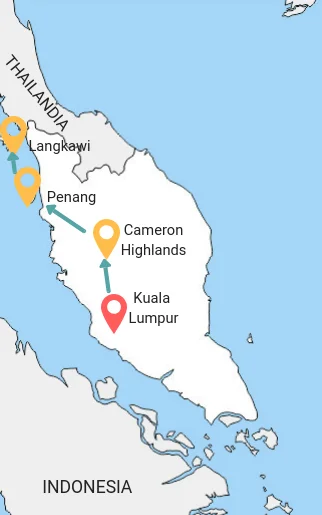 Itinerario viaggio due settimane in Malesia