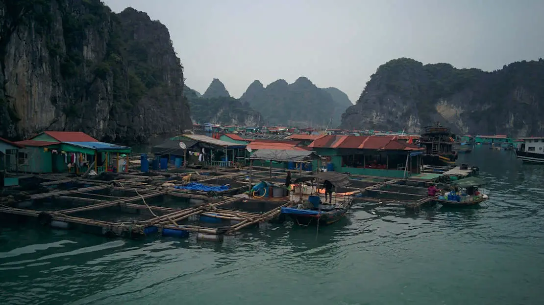 I villaggi galleggianti nella baia di Halong