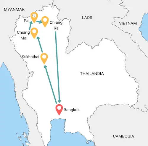Itinerario di due settimane nel nord della Thailandia